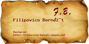 Filipovics Bernát névjegykártya